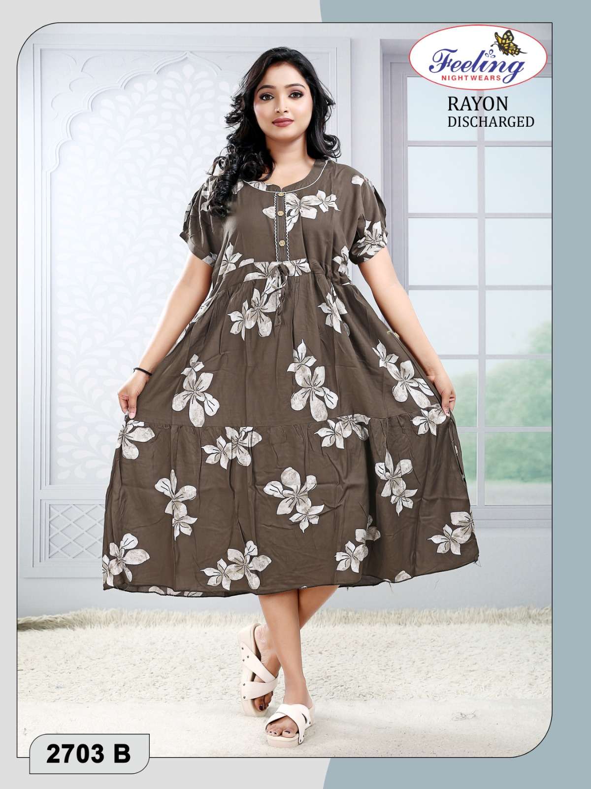 Trendy 2703 Rayon Printed Kurti