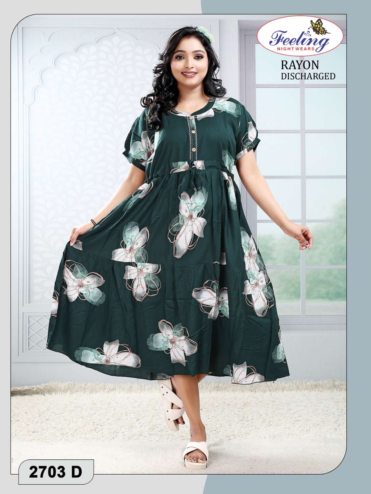 Trendy 2703 Rayon Printed Kurti