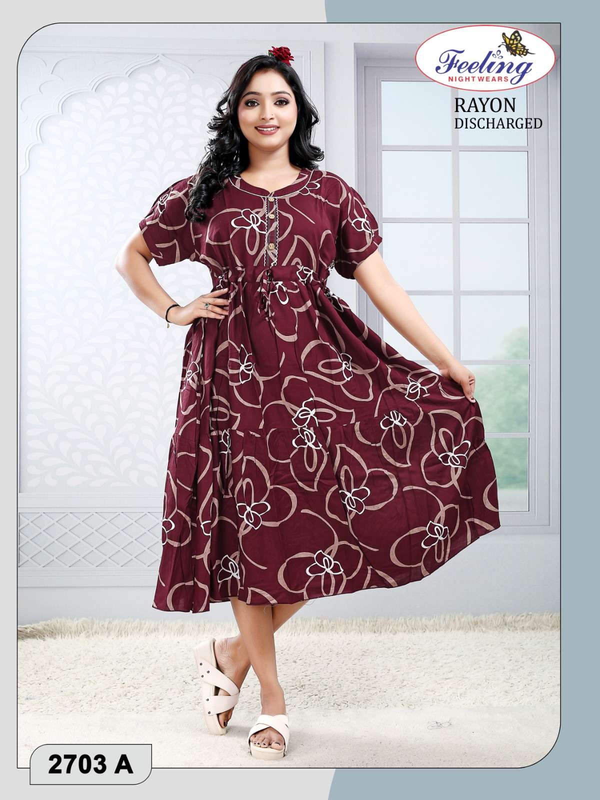 Trendy 2703 Rayon Printed Kurti