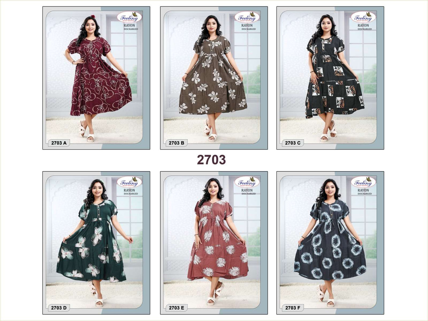 Trendy 2703 Rayon Printed Kurti