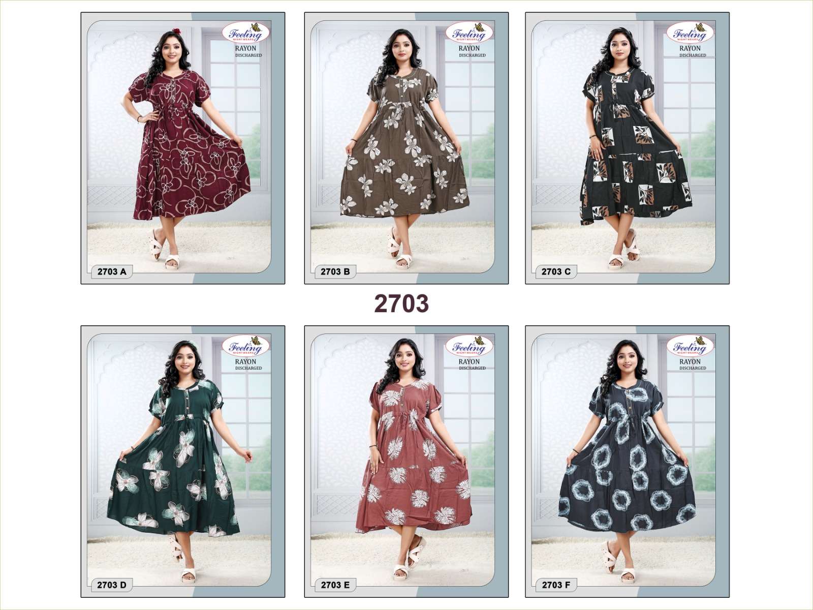 Trendy 2703 Rayon Printed Kurti