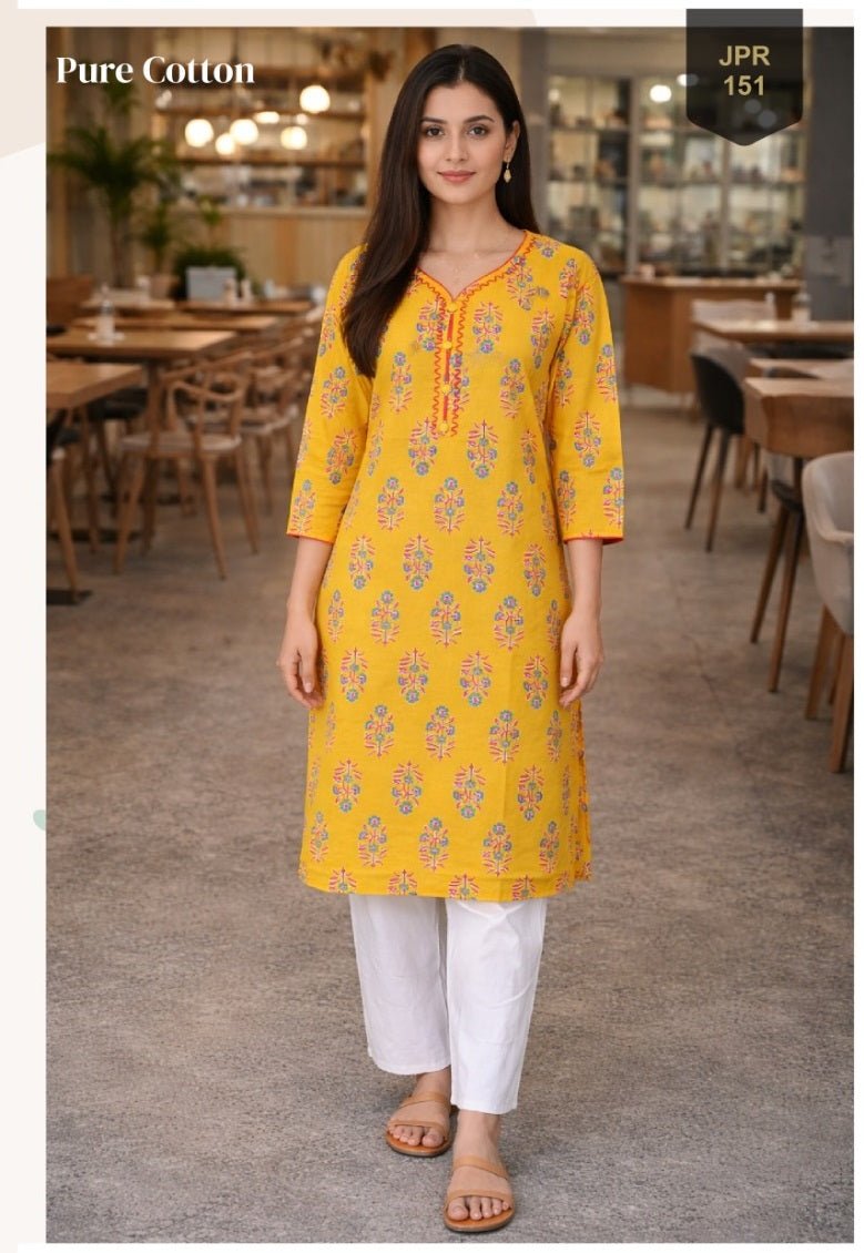 Trendy Khushi Cotton Jaipuri Printed Tops - Amrah Wholesale
