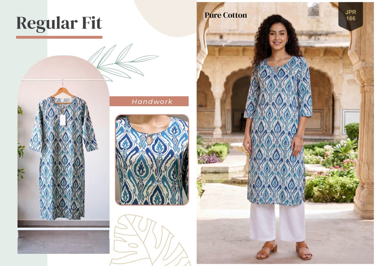 Trendy Khushi Cotton Jaipuri Printed Tops - Amrah Wholesale