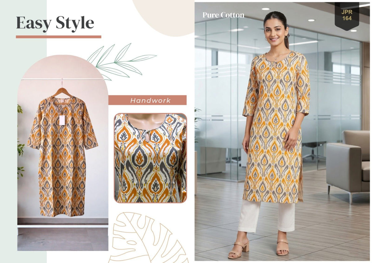 Trendy Khushi Cotton Jaipuri Printed Tops - Amrah Wholesale