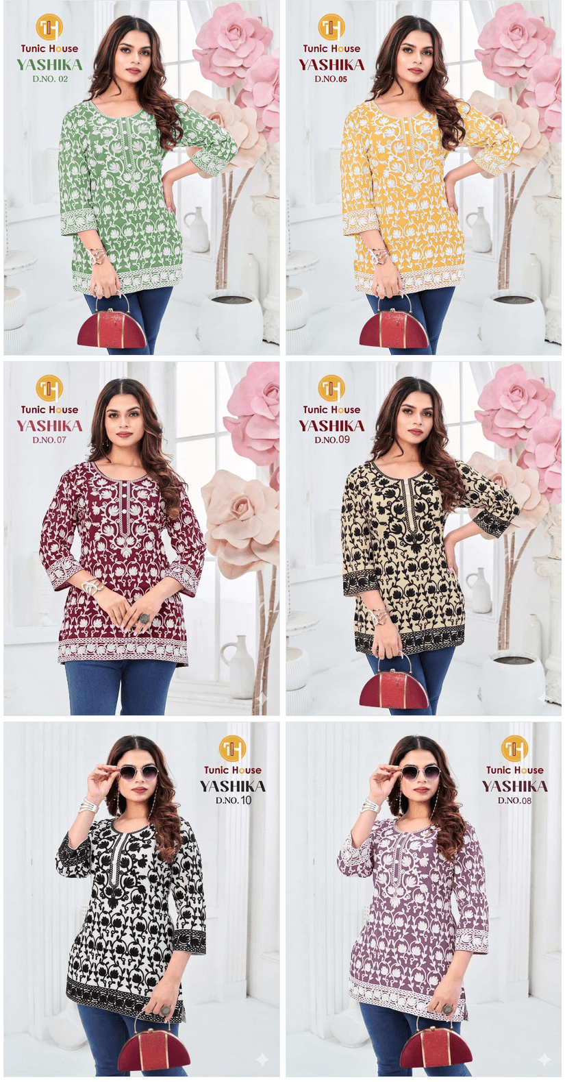 Tunic House Yashika Vol 2 Georgette Tops - Amrah Wholesale