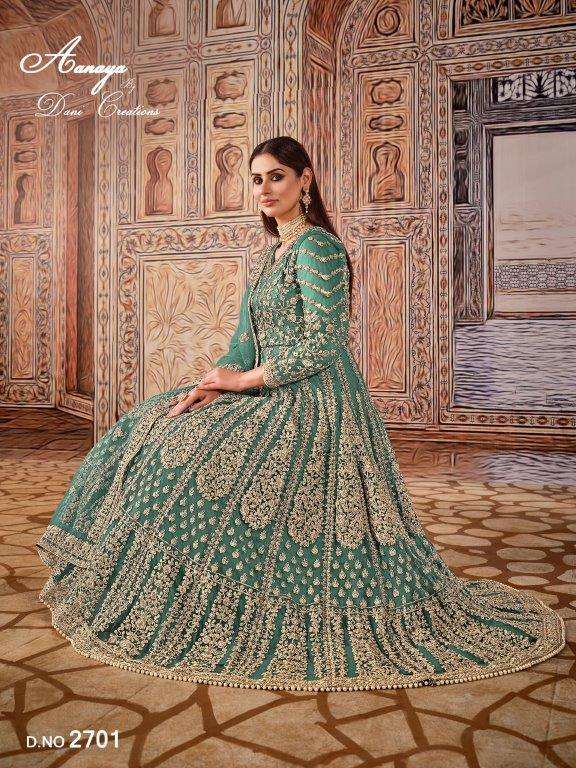 Twisha Aanaya Vol-127 Pure Net Sequins Semi Stitched Gown