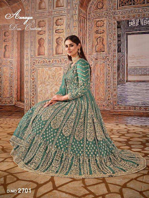 Twisha Aanaya Vol-127 Pure Net Sequins Semi Stitched Gown