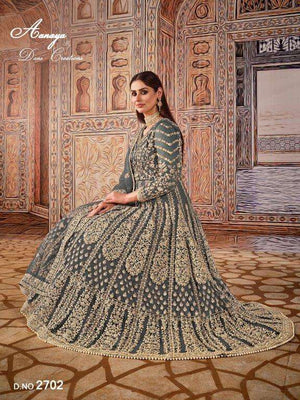 Twisha Aanaya Vol-127 Pure Net Sequins Semi Stitched Gown