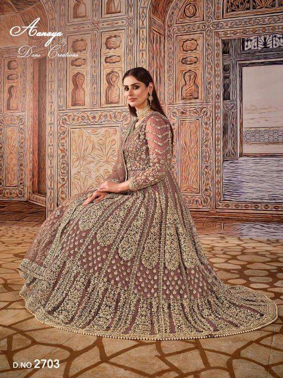 Twisha Aanaya Vol-127 Pure Net Sequins Semi Stitched Gown
