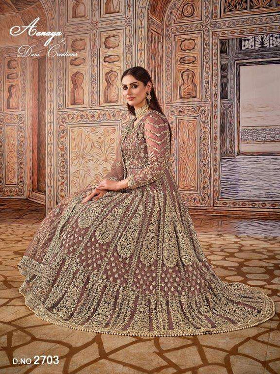 Twisha Aanaya Vol-127 Pure Net Sequins Semi Stitched Gown