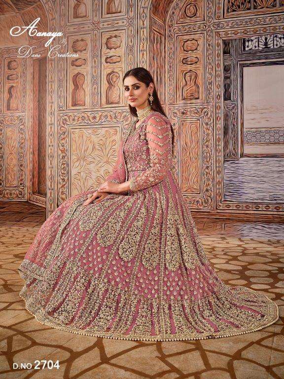 Twisha Aanaya Vol-127 Pure Net Sequins Semi Stitched Gown