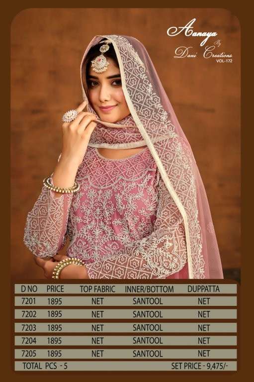 TWISHA AANAYA VOL - 172 Heavy Embroidery Net Dress Material - Amrah Wholesale