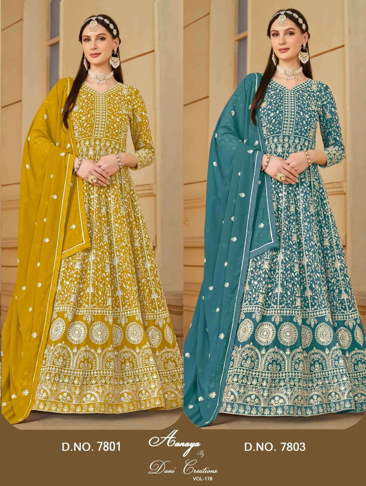 TWISHA AANAYA VOL-178 Faux Georgette Embroidered Pakistani Suit - Amrah Wholesale