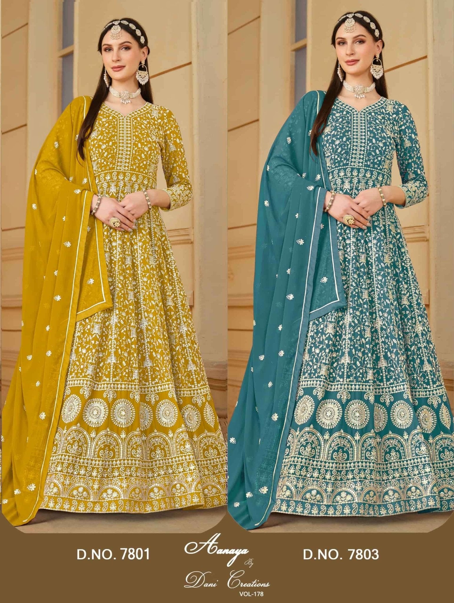 TWISHA AANAYA VOL-178 Faux Georgette Embroidered Pakistani Suit - Amrah Wholesale