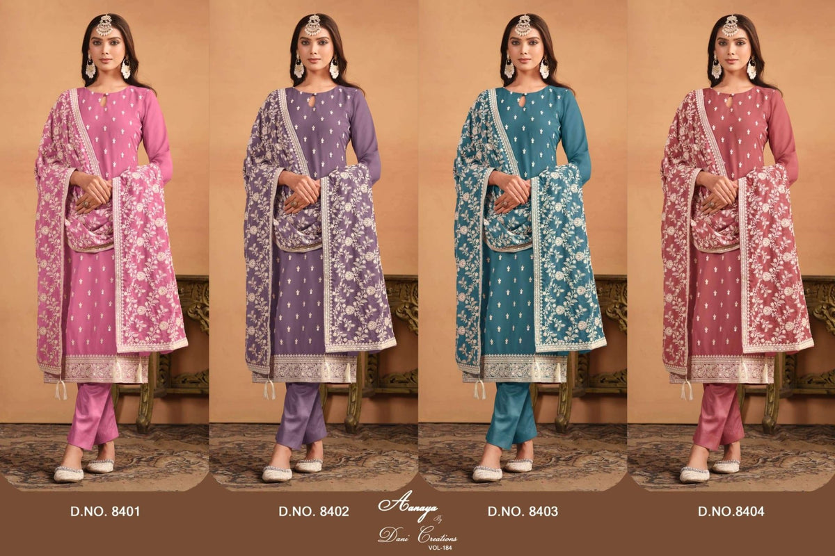 TWISHA AANAYA VOL - 184 Faux Georgette Pakistani Suit Set - Amrah Wholesale