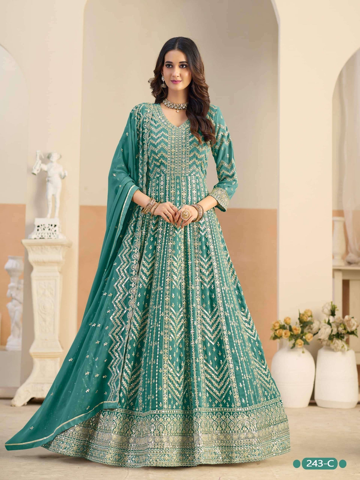 TWISHA AANAYA VOL - 243 Faux Georgette Pakistani Suit Wholesale Surat India - Amrah Wholesale