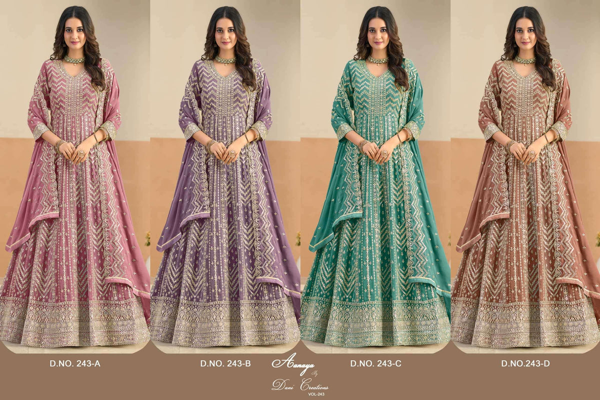 TWISHA AANAYA VOL - 243 Faux Georgette Pakistani Suit Wholesale Surat India - Amrah Wholesale