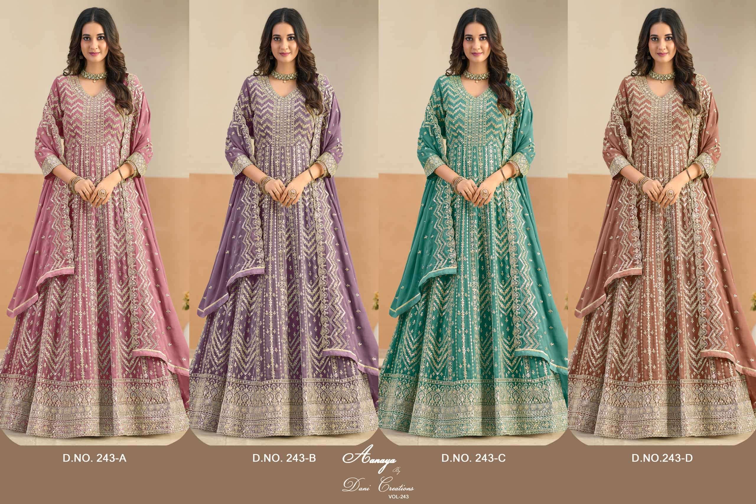 TWISHA AANAYA VOL - 243 Faux Georgette Pakistani Suit Wholesale Surat India - Amrah Wholesale