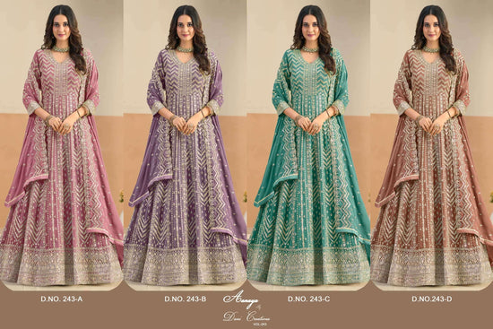 TWISHA AANAYA VOL - 243 Faux Georgette Pakistani Suit Wholesale Surat India - Amrah Wholesale