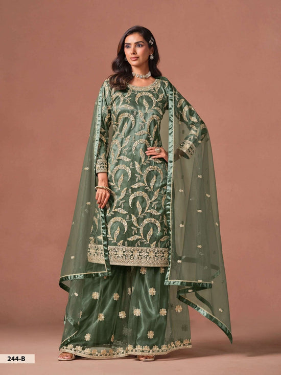 Twisha Aanaya Vol-244 Net Embroidery Pakistani Sharara Suit - Amrah Wholesale