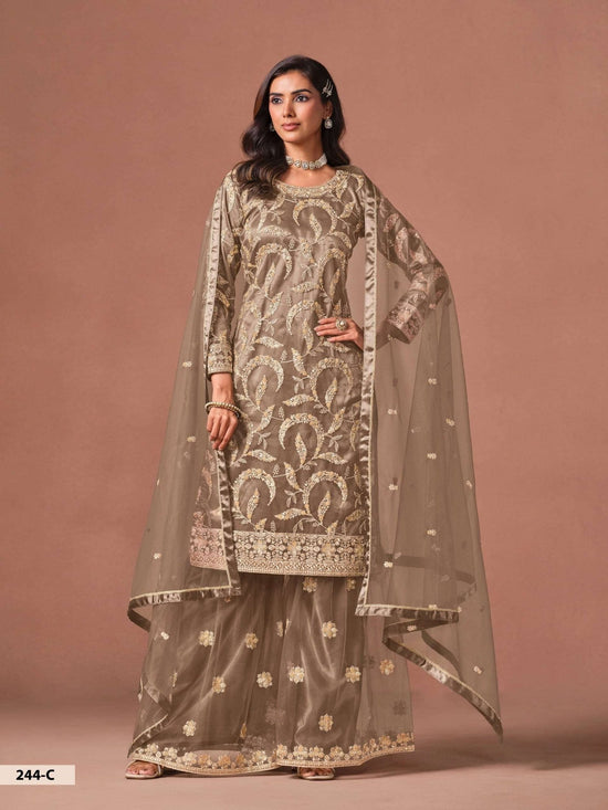 Twisha Aanaya Vol-244 Net Embroidery Pakistani Sharara Suit - Amrah Wholesale