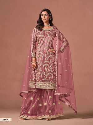 Twisha Aanaya Vol-244 Net Embroidery Pakistani Sharara Suit