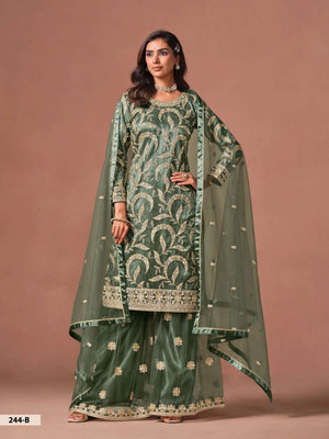 Twisha Aanaya Vol-244 Net Embroidery Pakistani Sharara Suit