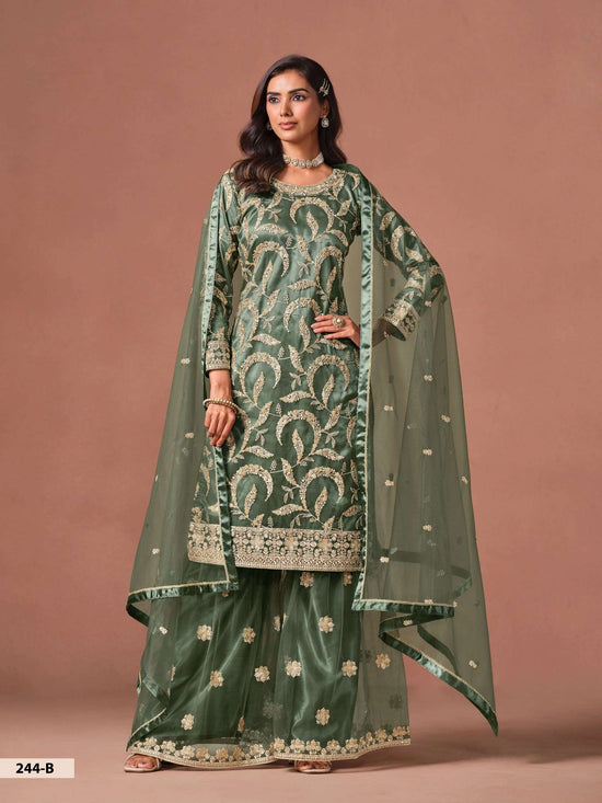 Twisha Aanaya Vol-244 Net Embroidery Pakistani Sharara Suit
