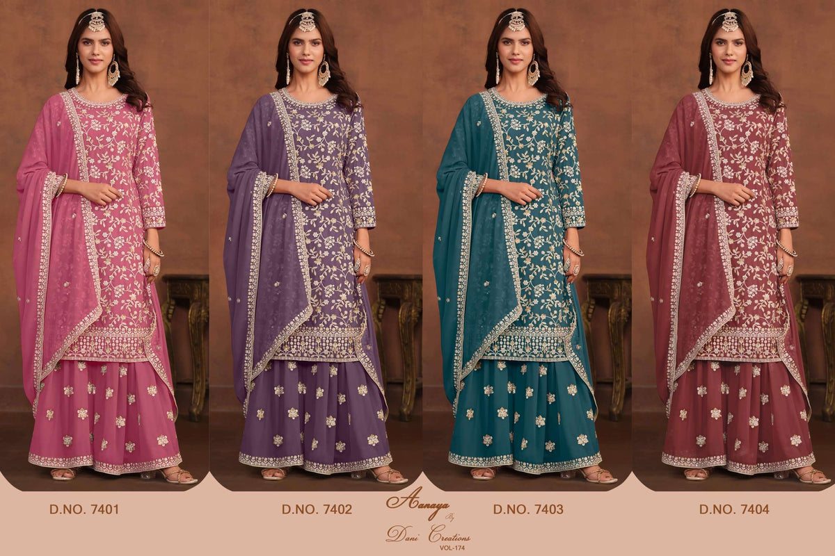 TWISHA Aanaya Vol-174 Faux Georgette Dress Material