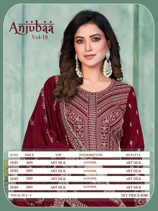Twisha Anjubaa Vol-18 Silk Pakistani Suit