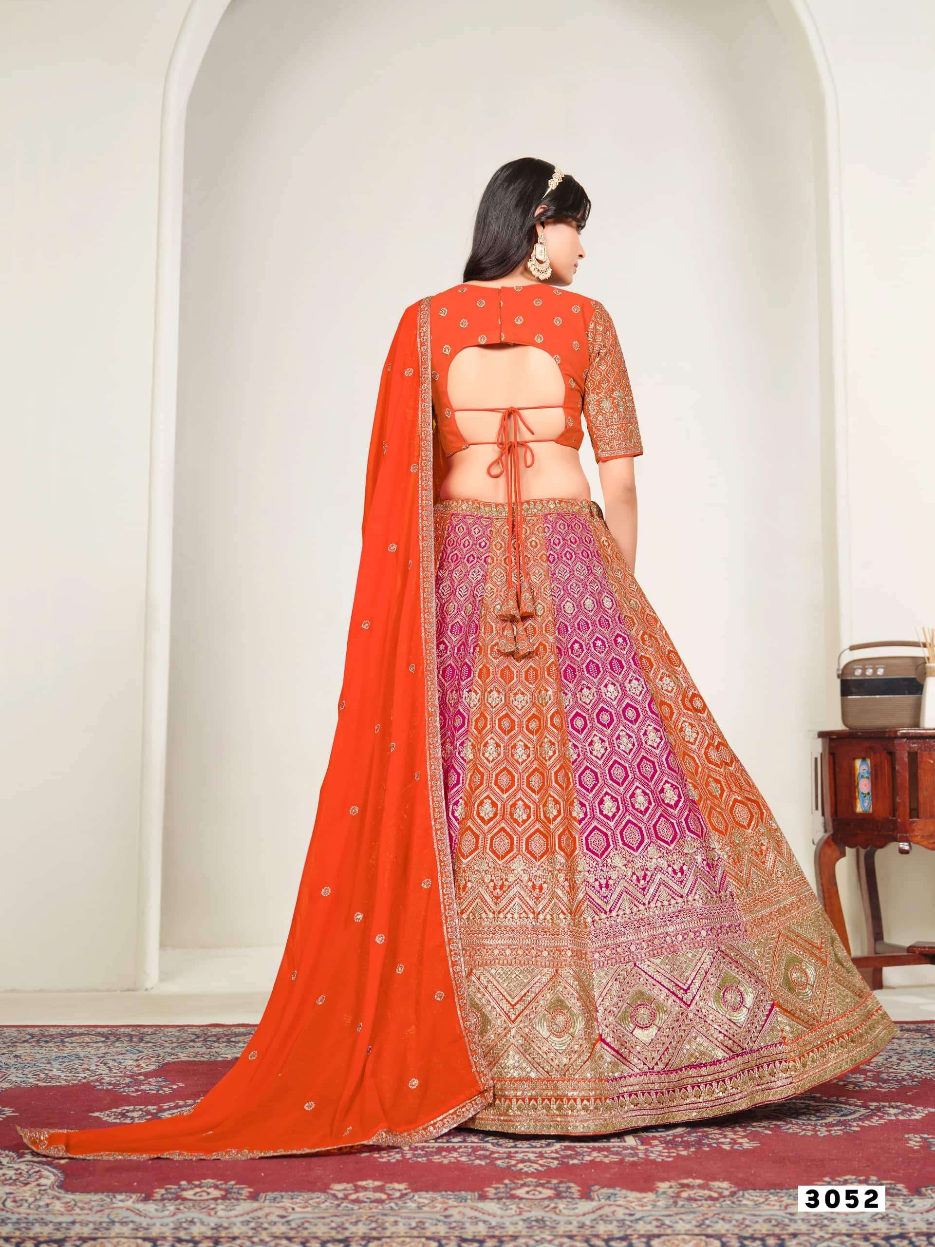 TWISHA MEHVISH VOL-35 Faux Georgette Embroidered Semi-Stitched Lehenga