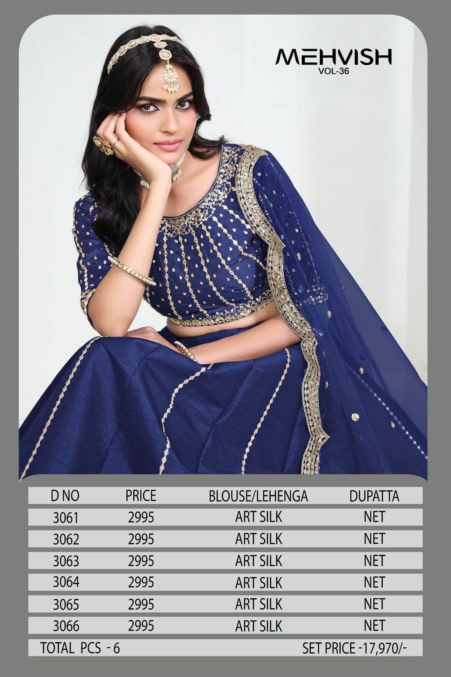 TWISHA MEHVISH VOL-36 Art Silk Embroidered Lehenga