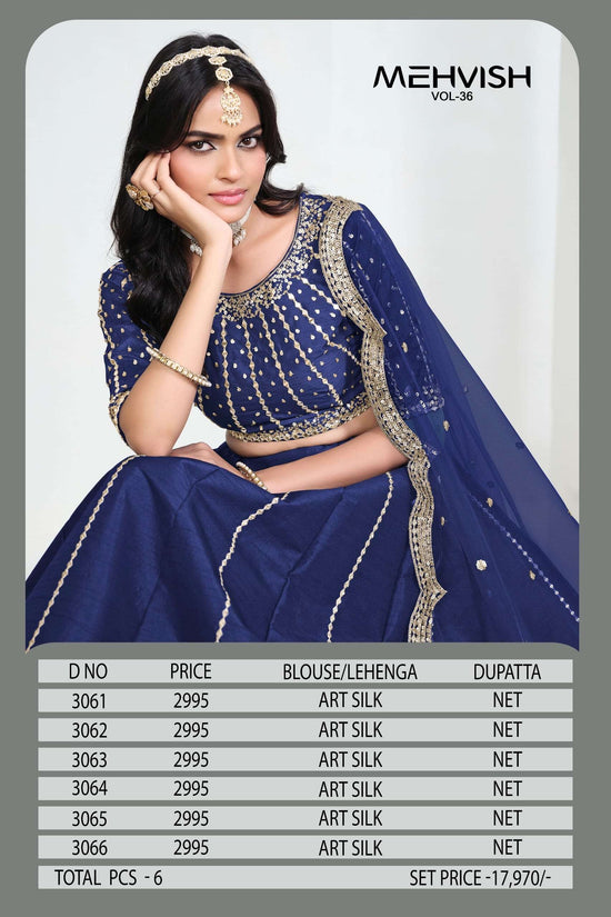 TWISHA MEHVISH VOL-36 Art Silk Embroidered Lehenga