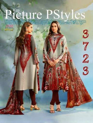 Vaishali Fashion 3700 Series Pure Crape Digital Printed Dress Material - Amrah Wholesale