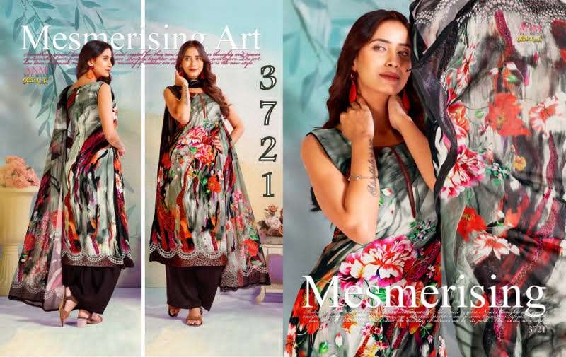 Vaishali Fashion 3700 Series Pure Crape Digital Printed Dress Material - Amrah Wholesale