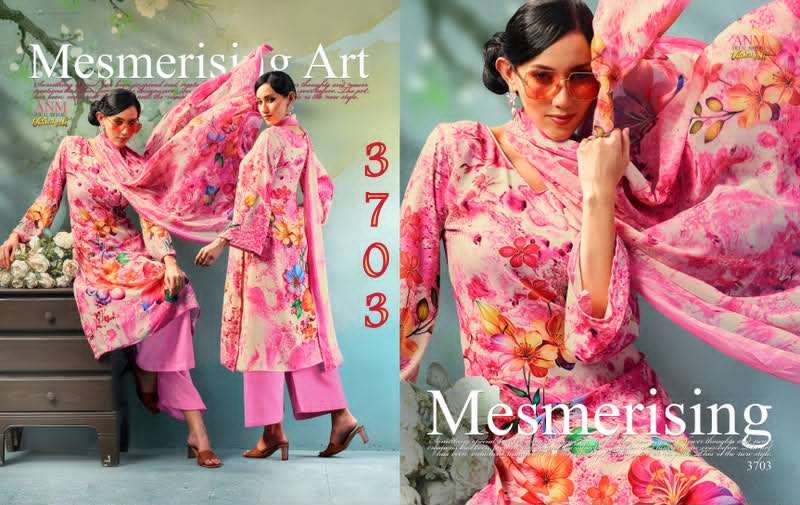 Vaishali Fashion 3700 Series Pure Crape Digital Printed Dress Material - Amrah Wholesale