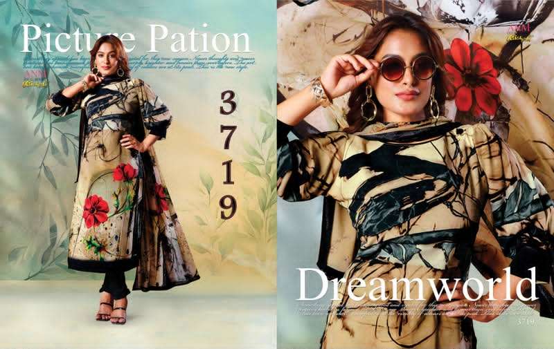Vaishali Fashion 3700 Series Pure Crape Digital Printed Dress Material - Amrah Wholesale