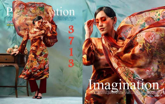 Vaishali Fashion 3700 Series Pure Crape Digital Printed Dress Material - Amrah Wholesale