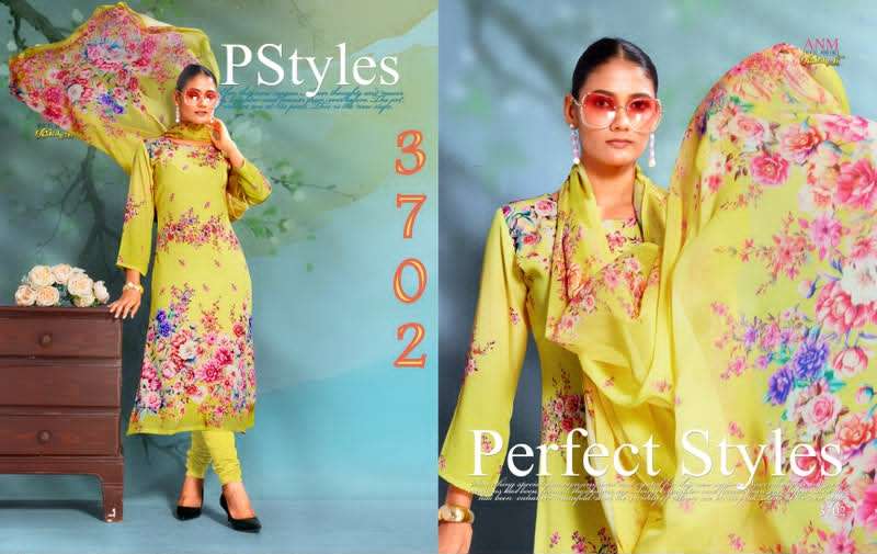 Vaishali Fashion 3700 Series Pure Crape Digital Printed Dress Material