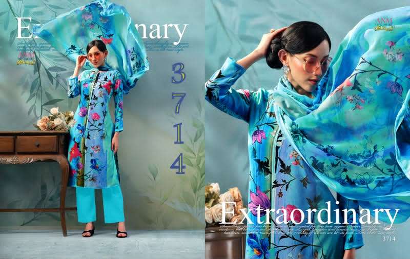 Vaishali Fashion 3700 Series Pure Crape Digital Printed Dress Material
