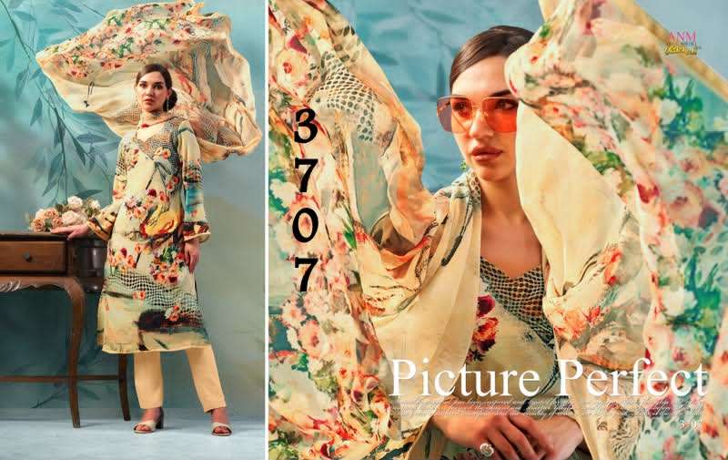 Vaishali Fashion 3700 Series Pure Crape Digital Printed Dress Material