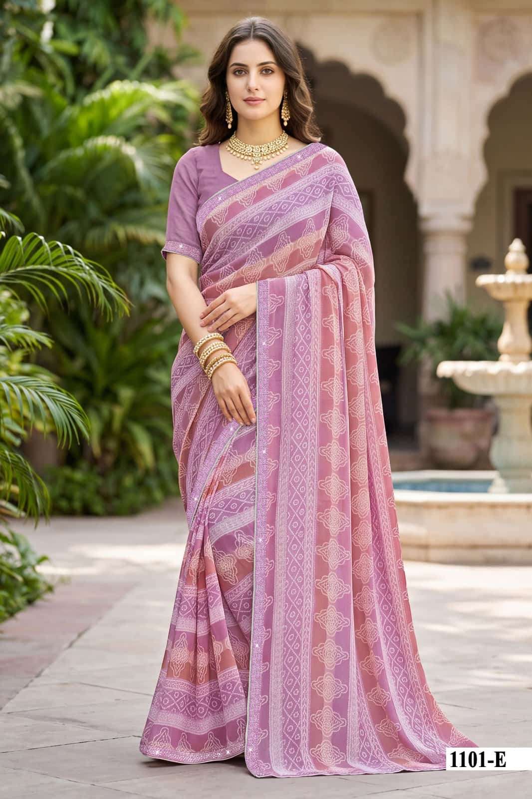 Vallabhi Abhilasha Vol 11 Bandhani Print Saree - Amrah Wholesale