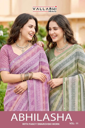 Vallabhi Abhilasha Vol 11 Bandhani Print Saree