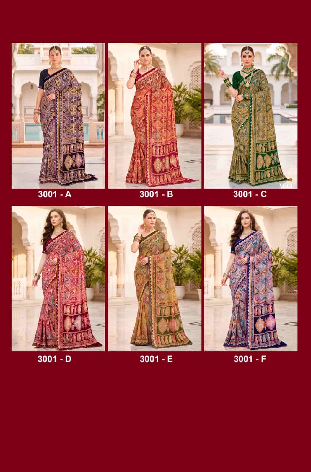 Vallabhi Indira Vol 3 Weightless Ethnic Mirror Work Saree