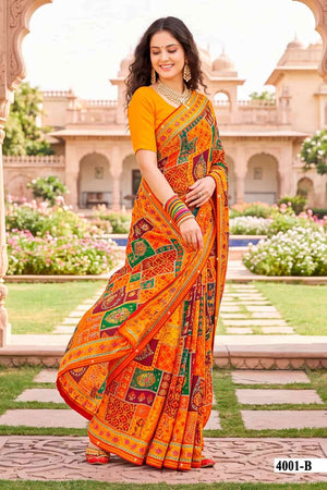 Vallabhi Indira Vol 4 Weightless Ethnic Mirror Work Saree