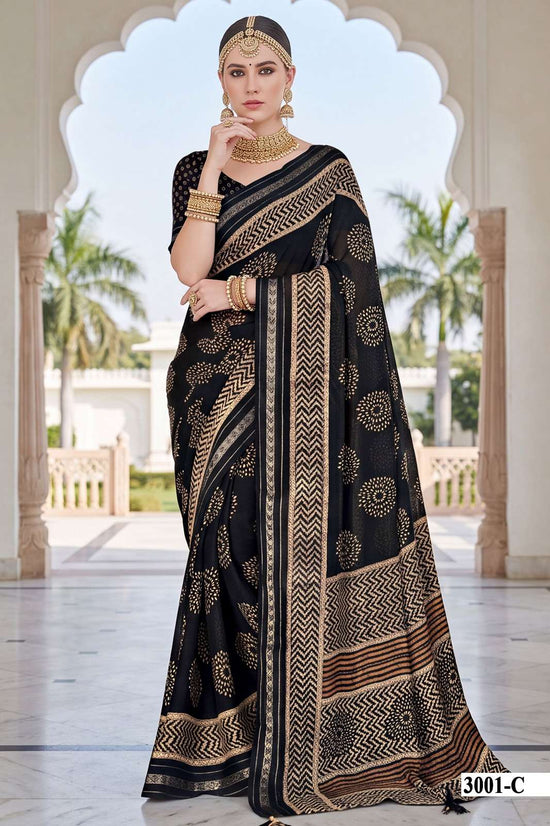 Vallabhi Mahisuta Vol 3 Moss Viscose Ethnic Print Saree