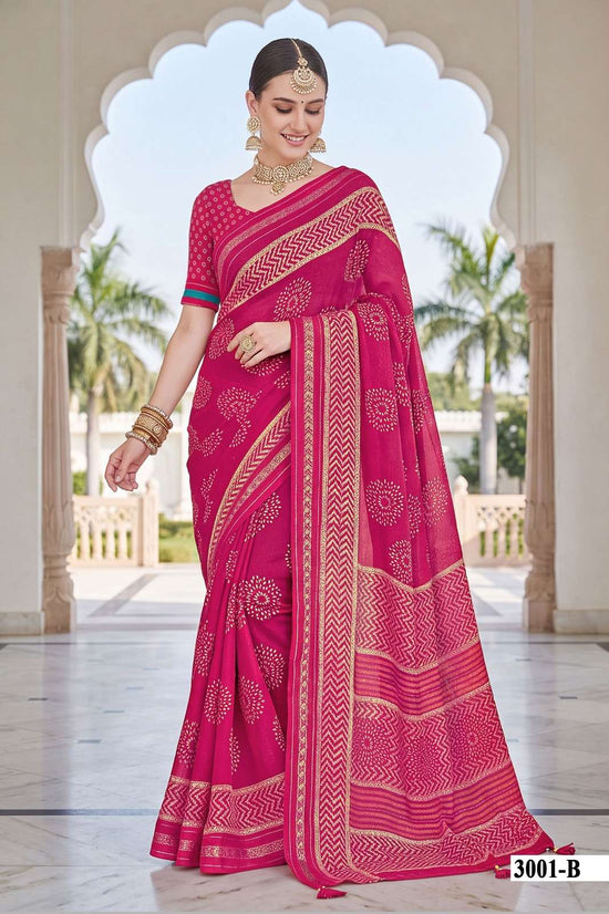 Vallabhi Mahisuta Vol 3 Moss Viscose Ethnic Print Saree