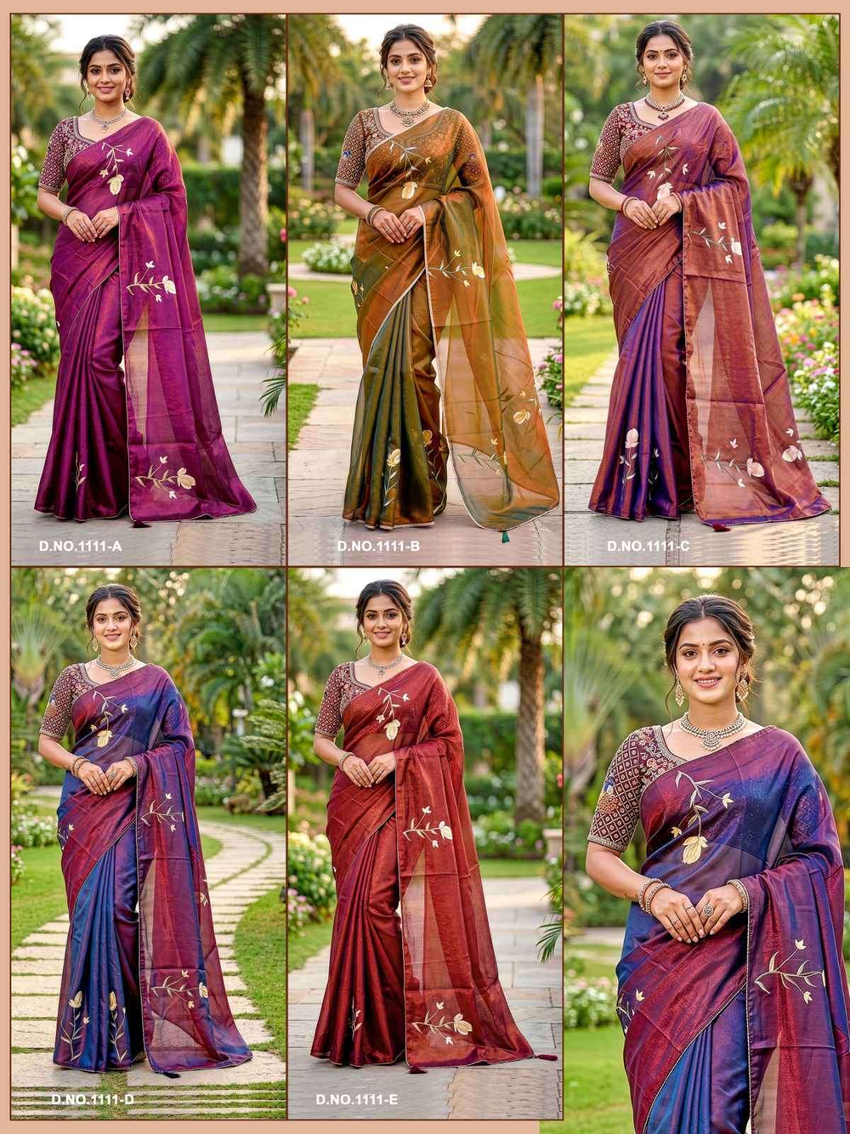 Vallabhi Manshika Vol 11 NC Satin Brush Print Saree - Amrah Wholesale