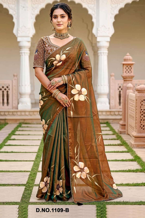 Vallabhi Manshika Vol 8 NC Brush Print Saree