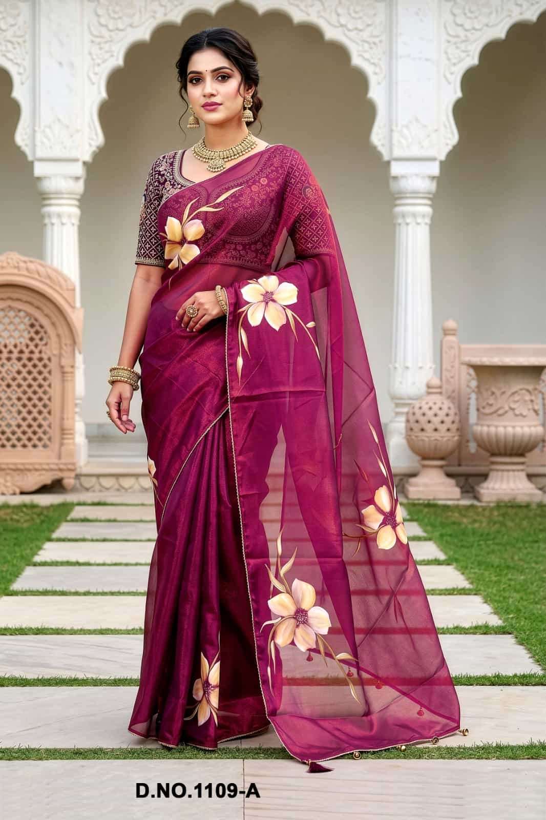 Vallabhi Manshika Vol 8 NC Brush Print Saree